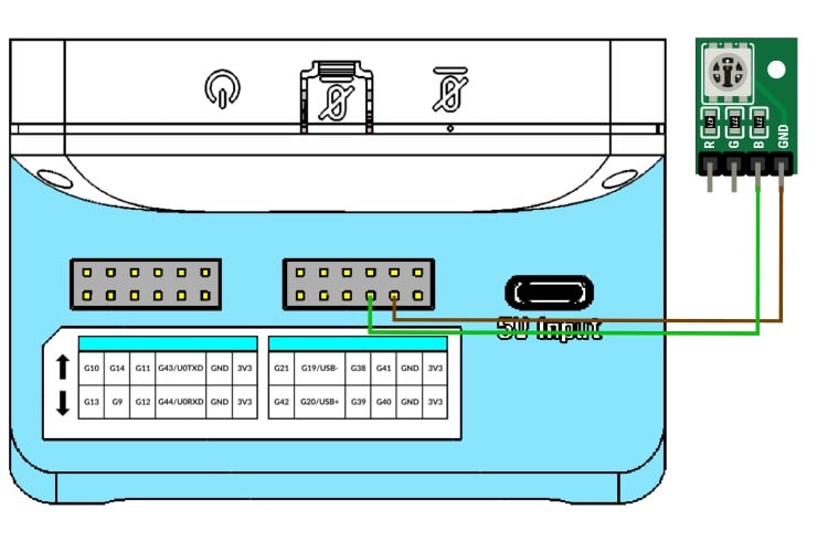 Contrôleur LED à commande vocale avec interface tactile utilisant le schéma de circuit ESP32S3 Box 3