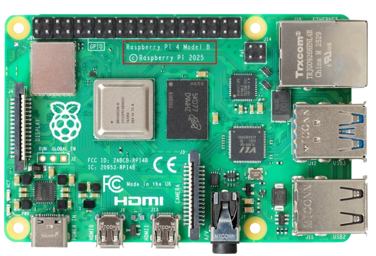 Raspberry Pi 4 v1.5 : Tout savoir sur la version Double RAM et ses implications 1 Raspberry Pi 4 Model B v1.5