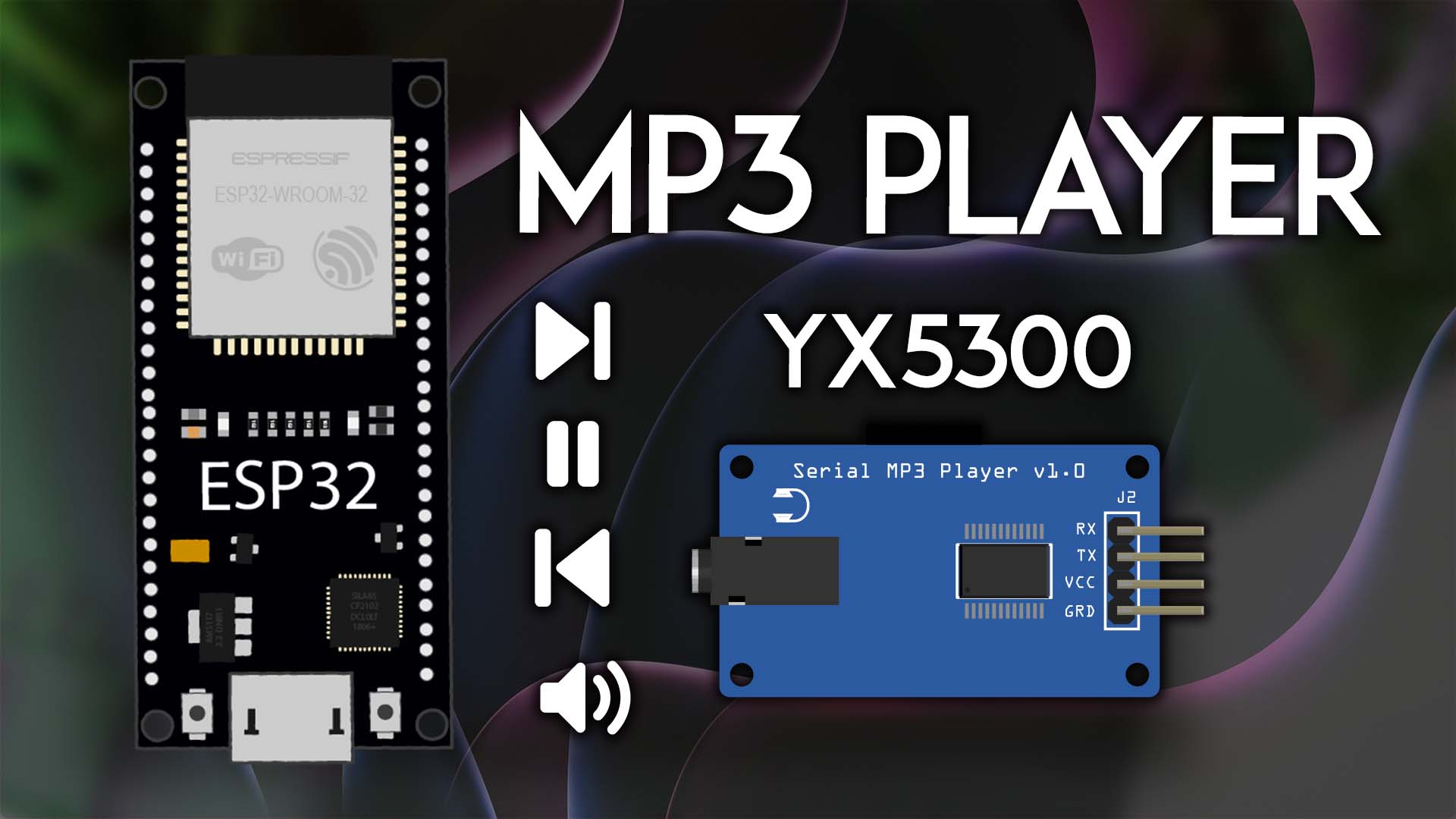 ESP32 avec lecteur MP3 YX5300/YX6300 (Arduino)