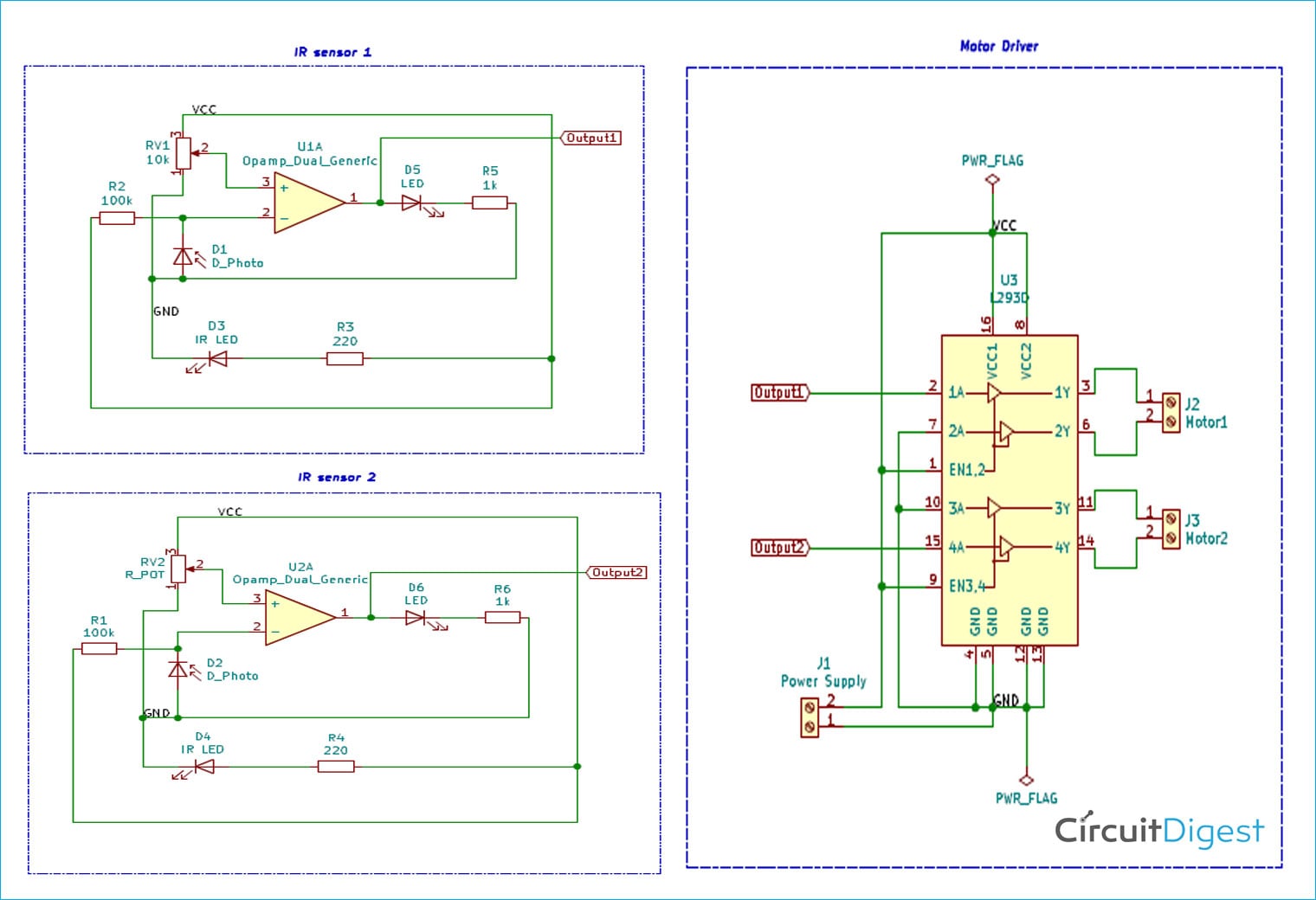 Line Follower Robot Circuit Diagram 1771444844 212 Comment creer un robot de suivi de ligne sans utiliser