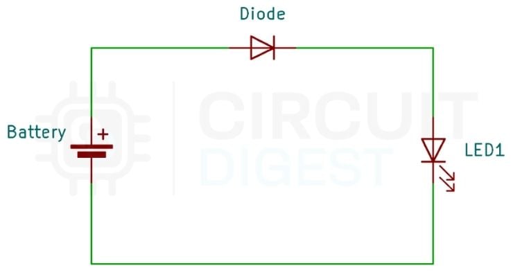Circuit de protection contre l'inversion de polarité utilisant un MOSFET à canal P 2 Schéma du circuit de protection contre l'inversion de polarité basé sur une diode