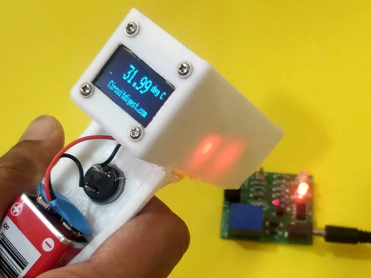 IR Thermometer using Arduino and MLX90614 Infrared Temperature Sensor Fabriquer un thermometre infrarouge sans contact avec le capteur de
