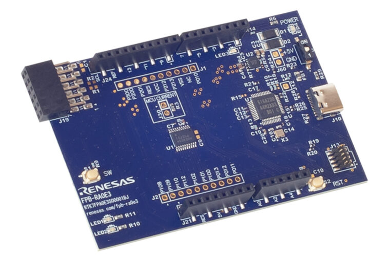 Lancement du microcontrôleur Renesas RA0E3 : performances optimisées pour les applications économiques 1 FPB RA0E3 RA0E3 Fast Prototyping Board