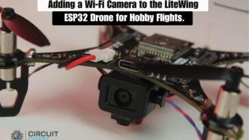 LiteWing ESP32 Drone connected with  WiFi Camera Module