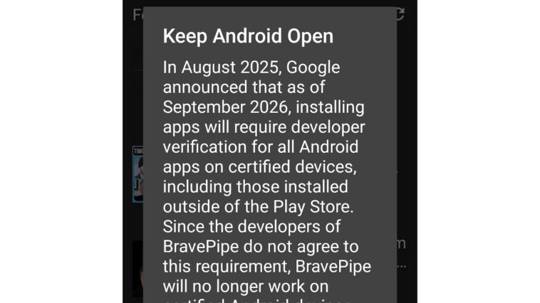 Google restreint le chargement d'applications APK sur Android à partir de 2026 3 BraveNewPipe Keep Android Open