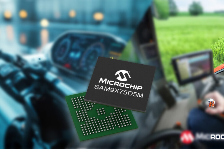 Microchip SAM9X75 : un MCU hybride ARM9 qualifié automobile avec GPU 2D et jusqu'à 2 Go de RAM 1 Microchip SAM9X75D5M ARM9 Hybrid MCU