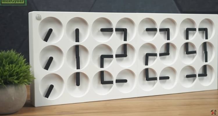 Minimal Aesthetic Clock Using Simple Motor Mechanism Horloge esthetique minimale utilisant un mecanisme moteur simple