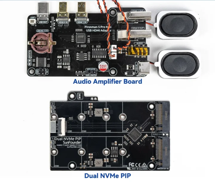 Sunfounder – adaptateur USB HDMI, amplificateur audio dual NVMe PiP Sunfounder – adaptateur USB HDMI, amplificateur audio dual NVMe PiP