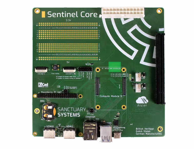 Carte mère Sentinel Core mini-ITX : connectez facilement votre GPU au Raspberry Pi CM5 1 Sentinel Core CM5 mini-ITX motherboard