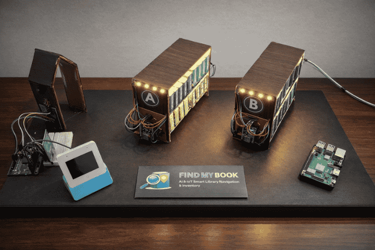 Find My Book – Navigation et inventaire de la bibliothèque intelligente IA et IoT 1 Find My Book AI IoT Smart Library Navigation Inventory