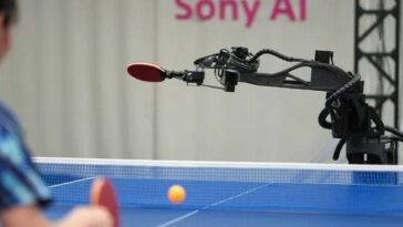 AI Robot surpasse les joueurs de tennis de table d'élite avec son temps de réaction de 20 ms 26 Sony AI’s Project ACE Robot Competing in a Table Tennis Match