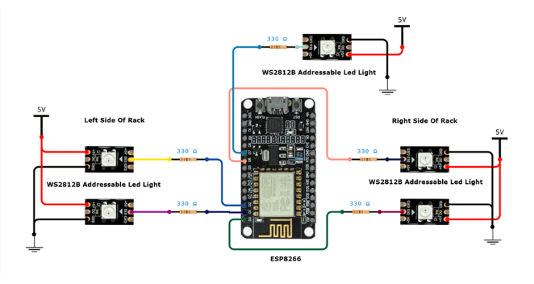 Schéma de circuit de la bibliothèque intelligente Find My Book AI IoT basé sur ESP8266 Schéma de circuit de la bibliothèque intelligente Find My Book AI IoT basé sur ESP8266