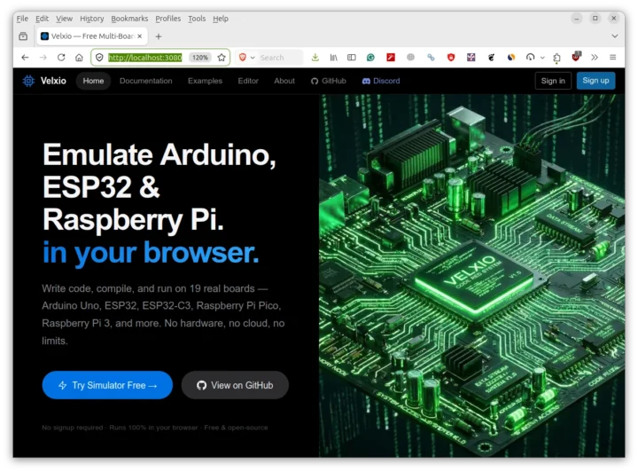 Simulateur Arduino ESP32 Raspberry Pi auto-hébergé