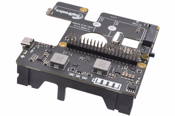 Onduleur SupTronics X1208 Raspberry Pi 5 + chapeau M.2 Onduleur SupTronics X1208 Raspberry Pi 5 + chapeau M.2