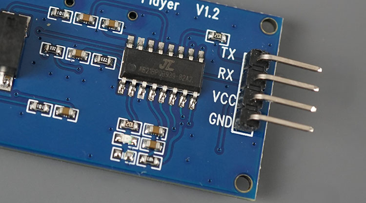 ESP32 : lire des fichiers son ou audio .mp3/.wav YX5300 (Arduino) 4 YX5300 YX6300 Module série de lecteur MP3, point culminant du brochage avant