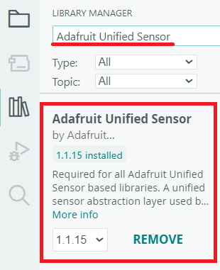 Serveur Web ESP32 : graphiques avec données historiques (fichier CSV) 10 Installation de l'IDE Arduino de la bibliothèque de capteurs unifiées Adafruit