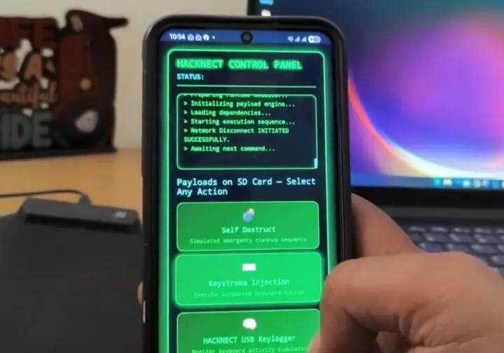 Panneau de contrôle Hacknect