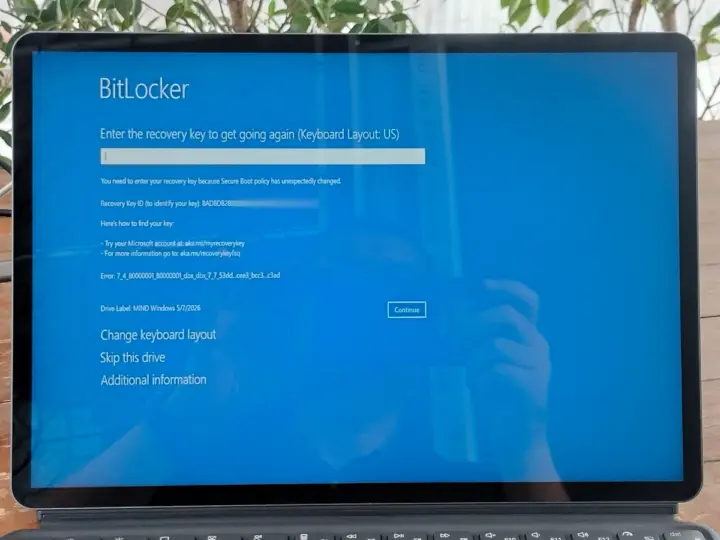Clé de récupération BitLocker