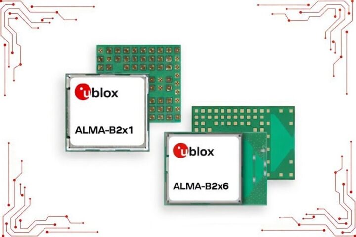 Série ALMA B2 (CPU ouvert) Modules Bluetooth Low Energy (BLE) autonomes Série u-blox ALMA-B2 (CPU ouvert) Modules Bluetooth Low Energy (BLE) autonomes basés sur nRF54LM20 pour Edge AI
