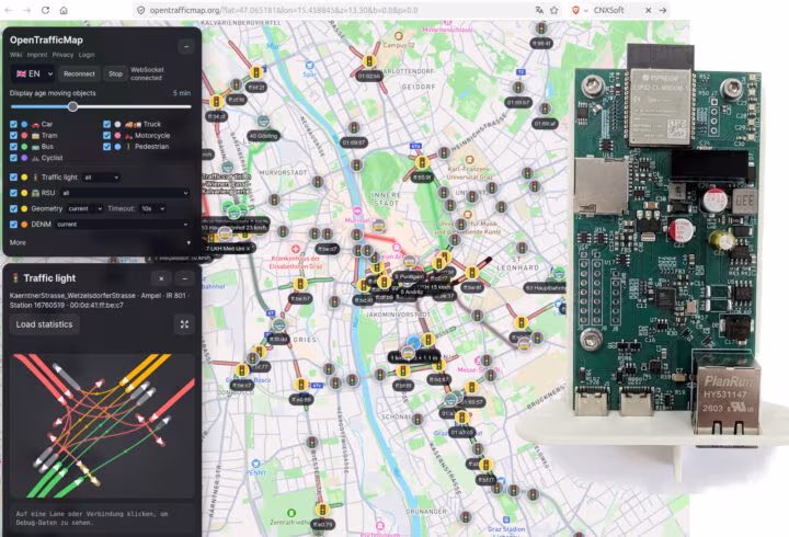 Récepteur ESP32-C5 C-ITS OpenTrafficMap Récepteur ESP32-C5 C-ITS OpenTrafficMap