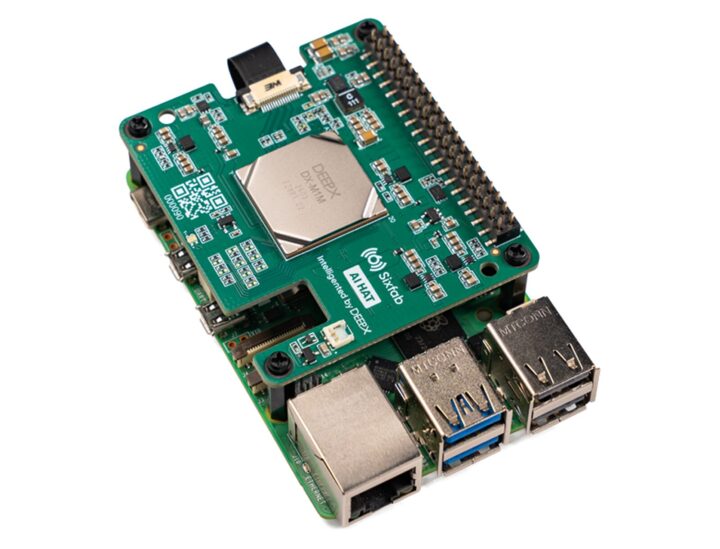 Sixfab AI HAT+ connecté au Raspberry Pi 5 Sixfab AI HAT+ connecté au Raspberry Pi 5