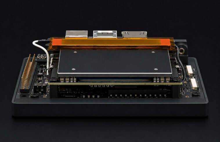 Refroidissement plasma DBD pour NVIDIA Jetson Orin Nano : une révolution silencieuse et efficace 1 NVIDIA Jeson Orin Nano Module cooled by ionic wind DBD Plasma solution
