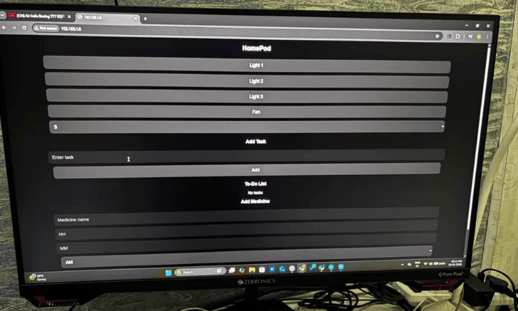 Tableau de bord Web local de l'interface utilisateur Web