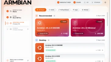Armbian Imager 2.0 : flashez facilement Ubuntu et Debian sur vos cartes SBC 4 Rock 5B Plus Armbian Operating System Selection