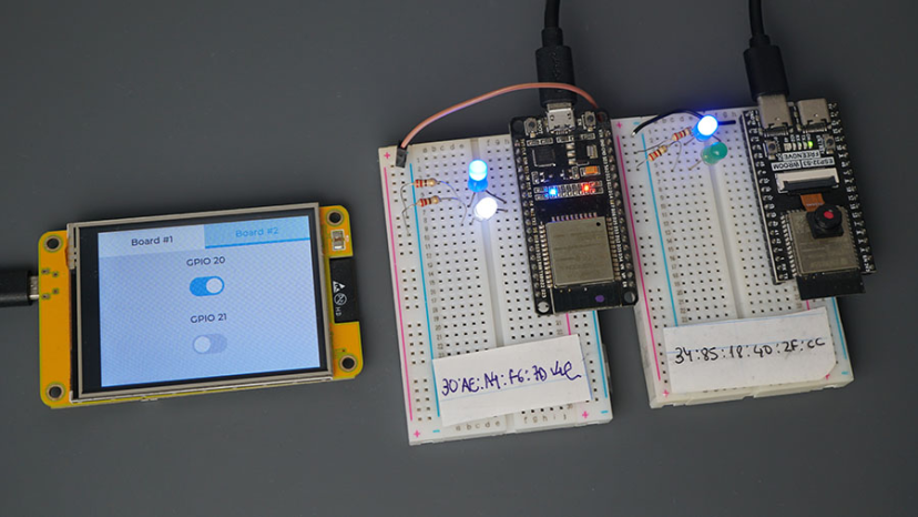 ESP32 CYD avec ESP-NOW : contrôlez plusieurs cartes ESP32 15 LVGL ESP32 CYD avec contrôle ESPNOW Démonstration de plusieurs cartes ESP32