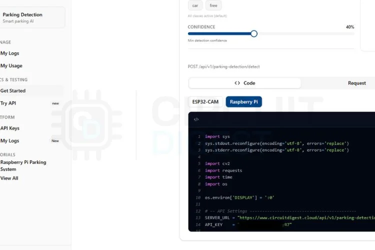 Comment créer un système de détection de places de stationnement basé sur l'IoT à l'aide de Raspberry Pi et CircuitDigest Cloud 5 Code Python pour le projet de détection d'espace de stationnement Raspberry Pi présenté dans Thonny IDE