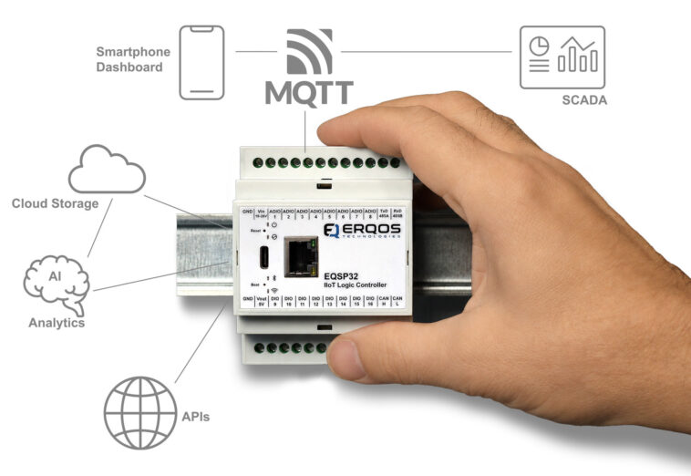 Automate IoT Erqos EQSP32CE : Performances et Connectivité pour l'Industrie 1 ESP32-S3 IoT PLC Ethernet