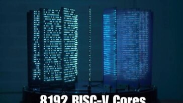 8,192-Microcontroller Display Cluster
