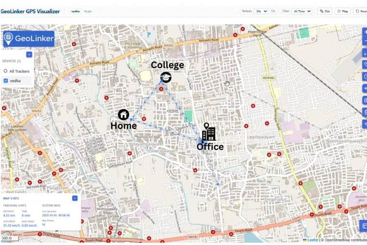 Comment créer un système de géolocalisation multi-basé sur l'IoT pour un suivi intelligent 4 Limites de barrière géographique virtuelle pour les zones de bureau à domicile et de zone réglementée