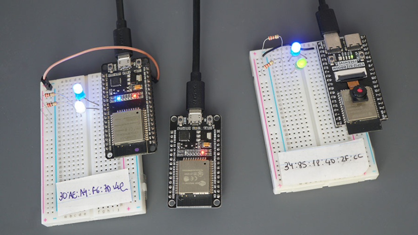 Serveur Web ESP32 ESP-NOW : contrôlez plusieurs cartes ESP32 4 Circuit de cartes émetteur-récepteur ESP32 ESP-NOW