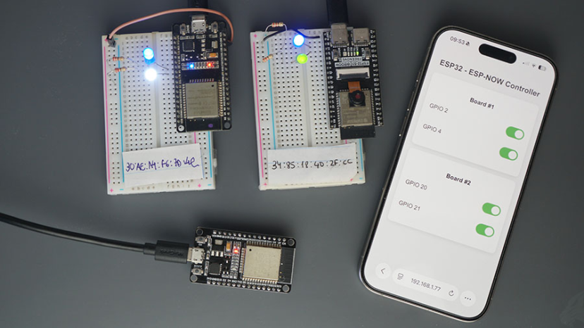 Serveur Web ESP32 ESP-NOW : contrôlez plusieurs cartes ESP32 17 Aperçu du projet de récepteur de carte d'envoi ESP32 ESP-NOW