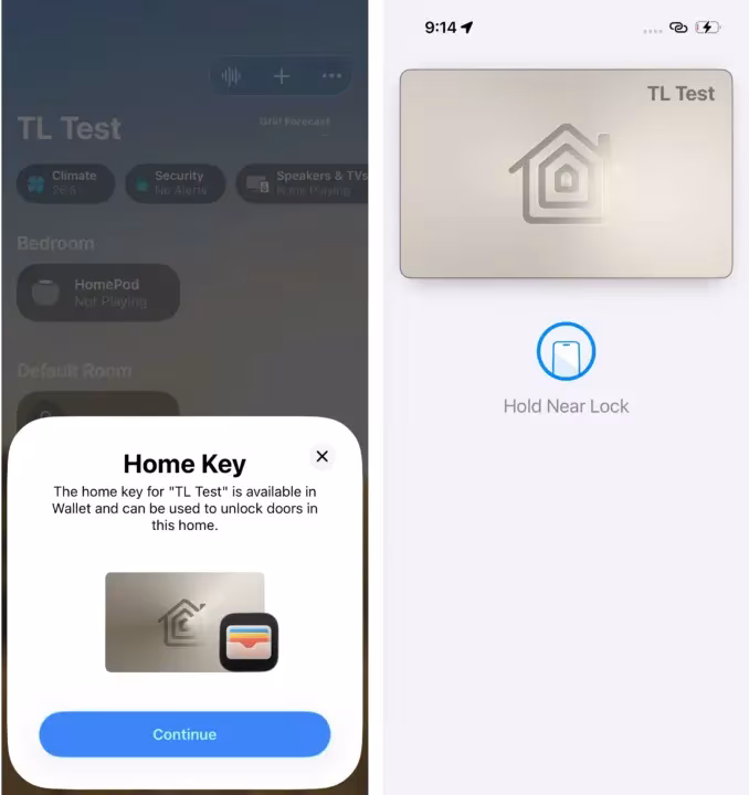Démo de la serrure de porte Apple Home ESP32 Aliro