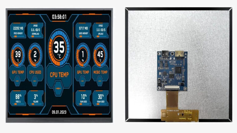 Écrans tactiles HDMI carrés VIEWE de 7,6 pouces : caractéristiques et prix 1 7.6-inch square HDMI touch display