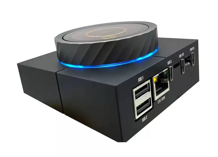 Station d'accueil USB, encodeur rotatif, affichage rond, Ethernet Station d'accueil USB, encodeur rotatif, affichage rond, Ethernet